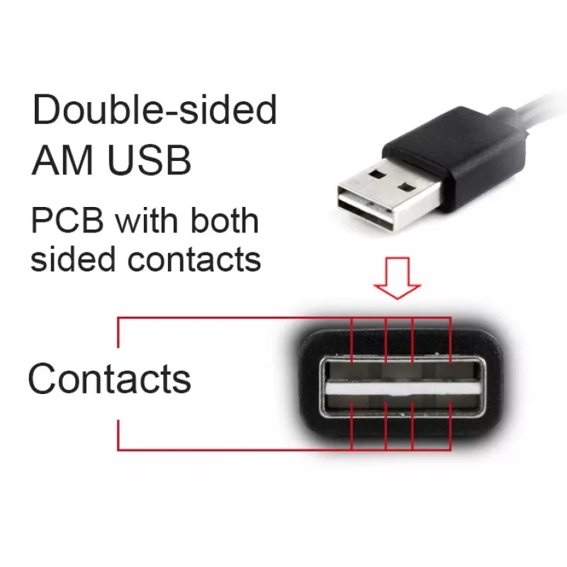 GEMBIRD abpusēji lietojams USB 2.0 AM uz Micro-USB kabelis, 1 m - melns