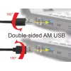 GEMBIRD abpusēji lietojams USB 2.0 AM uz Micro-USB kabelis, 1 m - melns