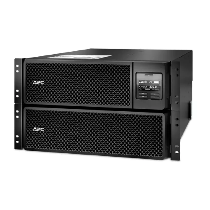 APC Smart-UPS On-Line SRT10KRMXLI - 10kW/VA, 6x C13 + 4x C19 + cietvadu 1 fāzes izeja, montējams statīvā, iebūvēts NMC