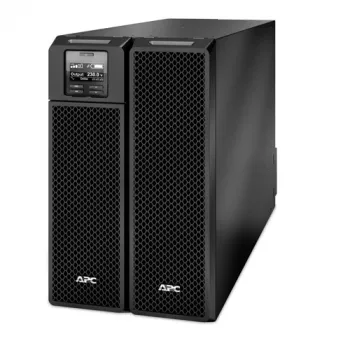 APC Smart-UPS On-Line, 8kVA/8kW, Tower, 230V 3:1 un 1:1, 6x C13+4x C19 IEC kontaktligzdas, tīkla karte+SmartSlot, paplašināts darbības laiks, bez sliežu komplekta