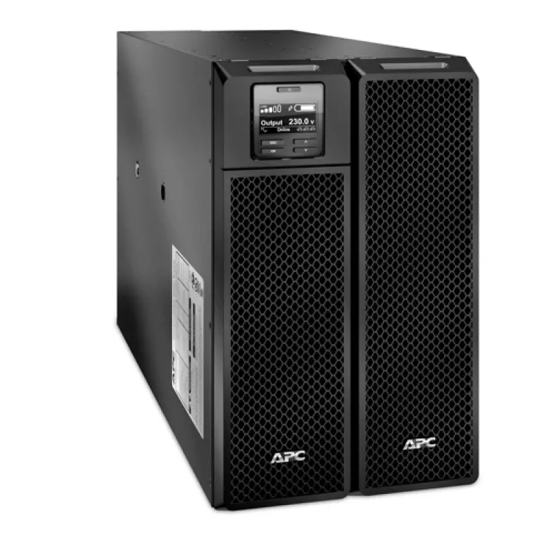 APC Smart-UPS On-Line, 10kVA/10kW, Tornis, 230V/400V, 6x C13+4x C19 IEC kontaktligzdas, tīkla karte+SmartSlot, pagarināts darbības laiks, bez sliežu komplekta
