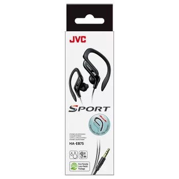 JVC HA-EB75 Sports Wired Melns, Wired, 16 - 20000 Hz, Music, 21.1 g, Headphones, Melns
