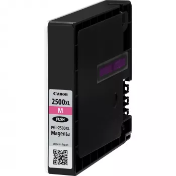 Canon PGI-2500XL augstas ietilpības fuksīna tintes kasetne, fuksīna, pigmenta bāzes tinte, 1 gab., 1295 lapas