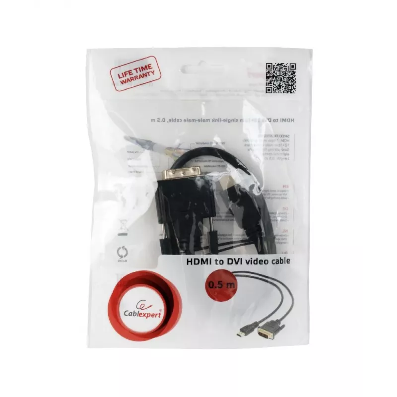 GEMBIRD HDMI uz DVI kabelis (Single Link) 0.5 m