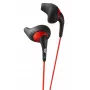 JVC HA-EN10-BR-E ausīs ievietojamās austiņas, vadu, 20–20000 Hz, sportam, 4,8 g, austiņas, melnas, sarkanas