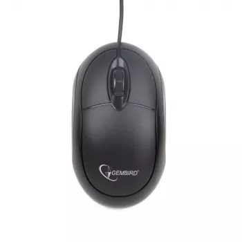 GEMBIRD pele Optical MUS-U-01 - 3 Button Wheel USB Melns