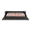 DIGITUS CAT6A Patch Panel, ekranēts, 12 portu marķējuma lauks, 1U, 10 collu statīva montāža, melns RAL 9005