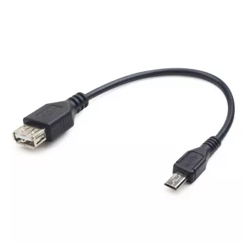 GEMBIRD USB OTG AF uz Micro BM kabelis 15 cm - melns