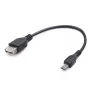GEMBIRD USB OTG AF uz Micro BM kabelis 15 cm - melns