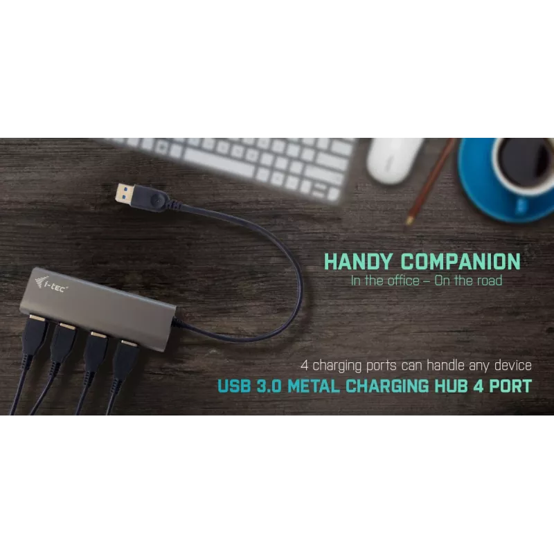 USB Hub i-tec Metal Superspeed USB 3.0 4-Port Hub 5000 Mbit/s Grey