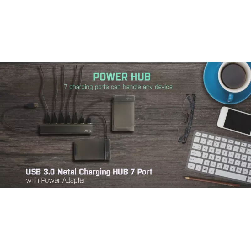 i-tec Metal Superspeed USB 3.0 7 portu centrmezgls