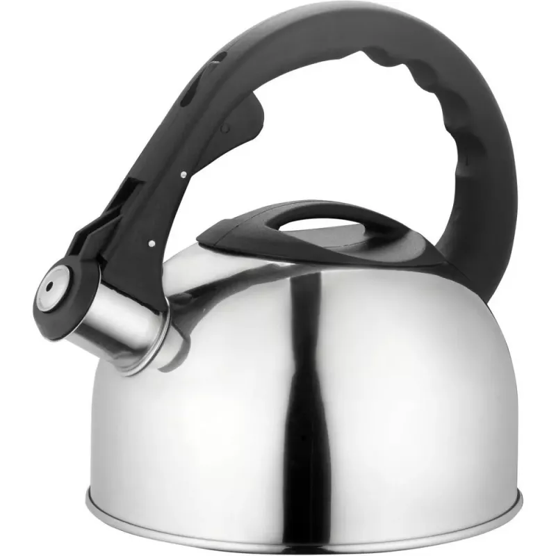 Lamart Lumier LT 7004 tējkanna ar svilpi uz plīts, 2 l, nerūsējošais tērauds, piemērota indukcijas un gāzes plītīm, Inox