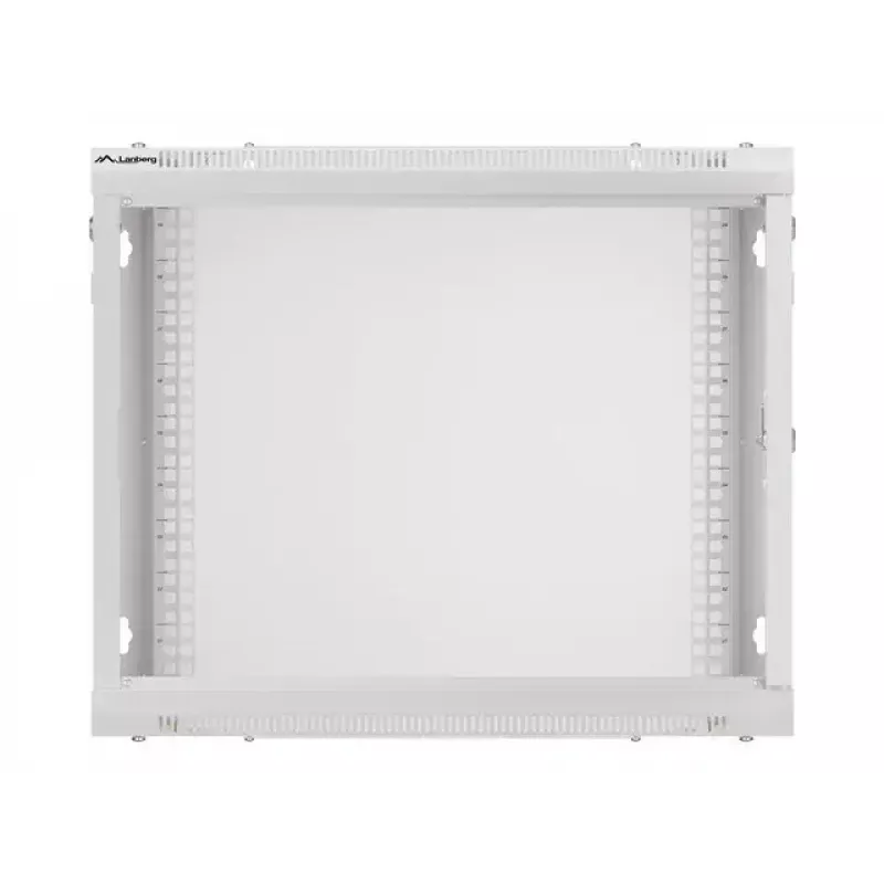 Pie sienas stiprināms statīvs LANBERG WF01-6409-10S, 9U, 19 collas, 600×450 mm, 60 kg ietilpība, pelēks