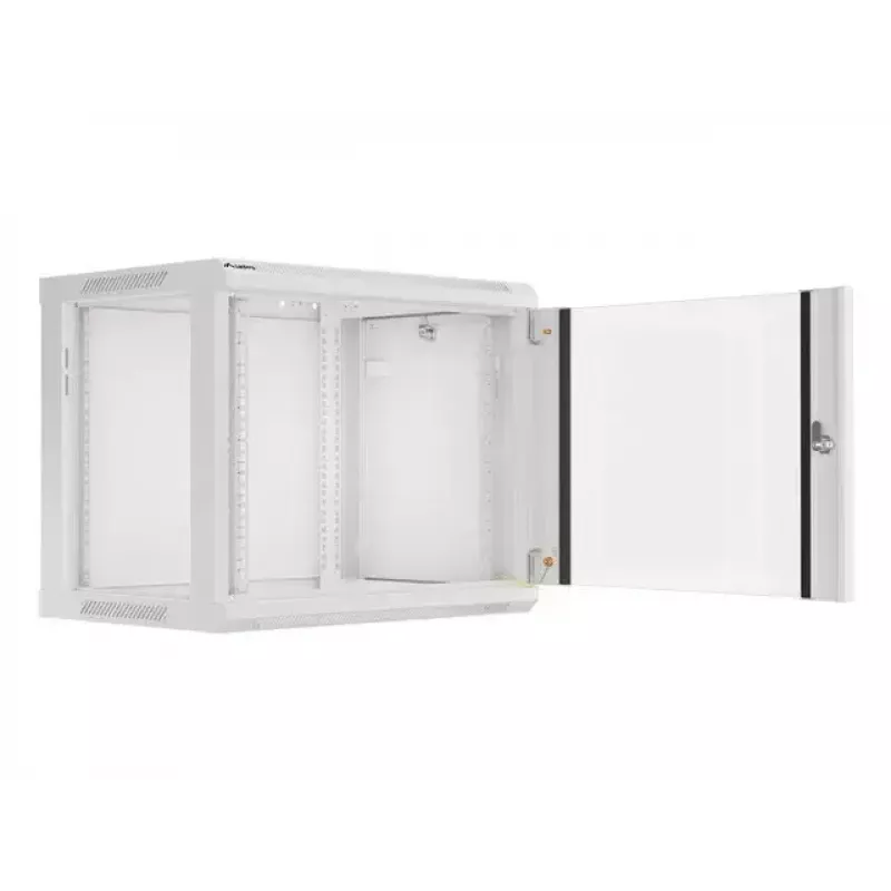 Pie sienas stiprināms statīvs LANBERG WF01-6409-10S, 9U, 19 collas, 600×450 mm, 60 kg ietilpība, pelēks