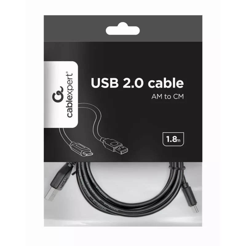 GEMBIRD USB 2.0 AM uz Type-C kabelis (AM/CM) - 2.0m