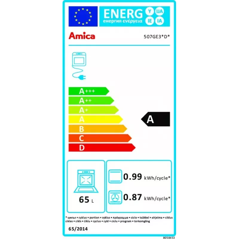 Brīvi stāvoša plīts Amica 57GE3.43HZpTaDNAQ(W)