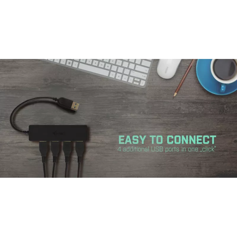 USB centrmezgls i-tec Advance USB 3.0 plāns Passive HUB 4 Port