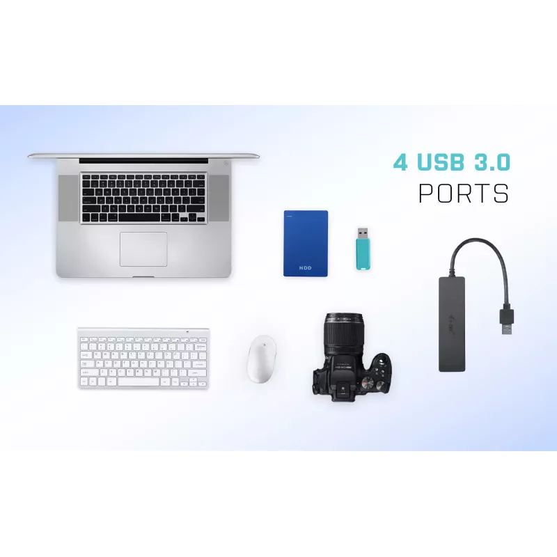 USB centrmezgls i-tec Advance USB 3.0 plāns Passive HUB 4 Port
