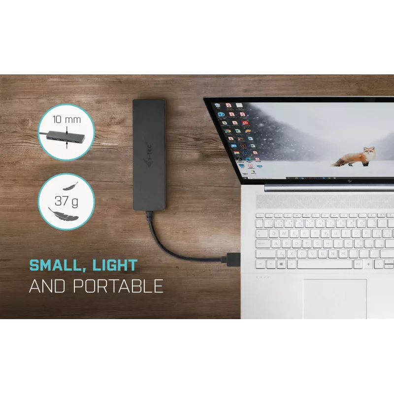 USB centrmezgls i-tec Advance USB 3.0 plāns Passive HUB 4 Port