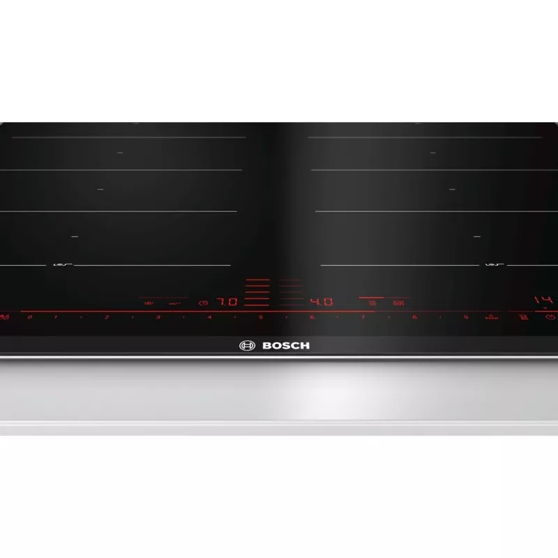 Bosch PXX675DC1E plīts virsma melna, nerūsējošais tērauds Iebūvējama zonu indukcijas plīts virsma 4 zonu(-as)