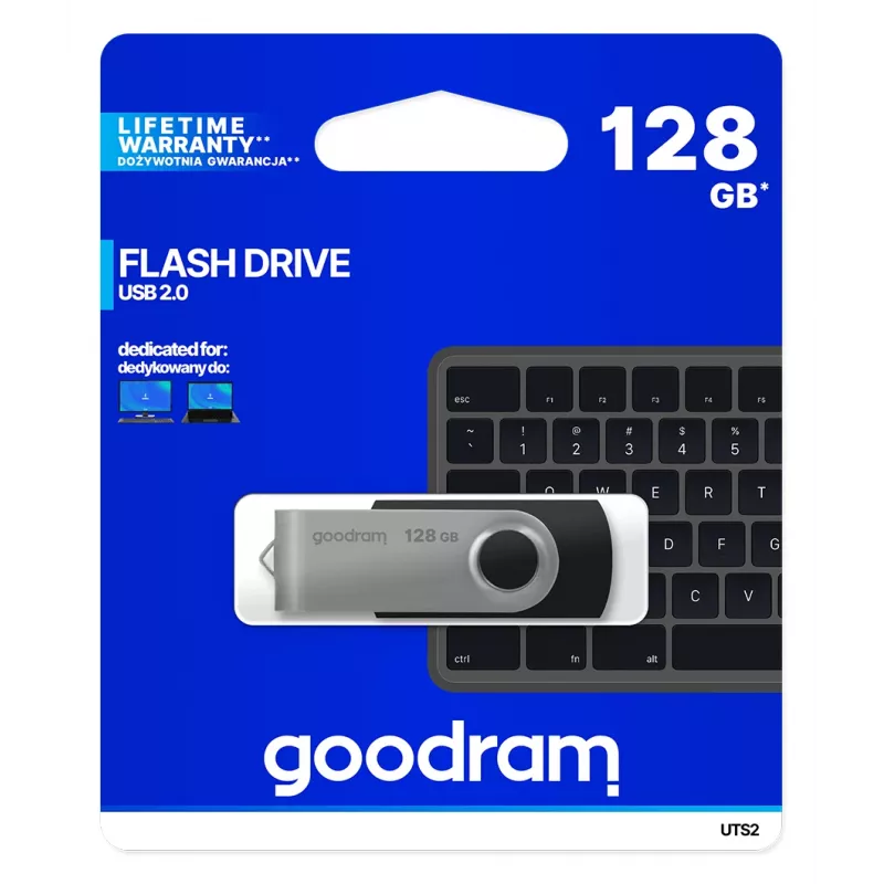 Goodram UTS2 USB zibatmiņa 128 GB USB Type-A 2.0 Melna