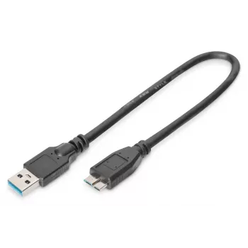 DIGITUS USB 3.0 kabelis USB A – Micro USB B (ak-300117-003-s)