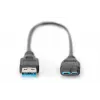 DIGITUS USB 3.0 kabelis USB A – Micro USB B (ak-300117-003-s)