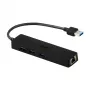 i-tec Advance USB 3.0 plāns HUB 3 portu Gigabit Ethernet adapteris, melns
