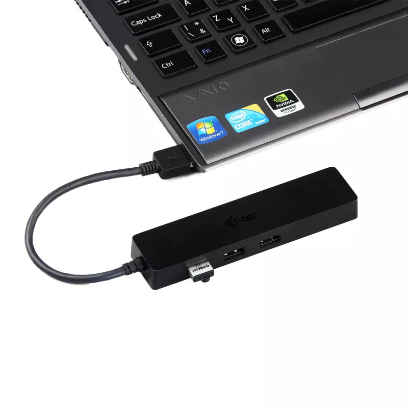 i-tec Advance USB 3.0 plāns HUB 3 portu Gigabit Ethernet adapteris, melns