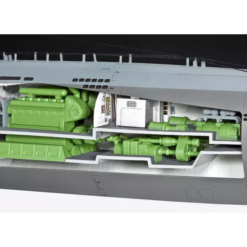 Zemūdenes modelis Revell U-Boot Typ XXI U 2540 & Interieur