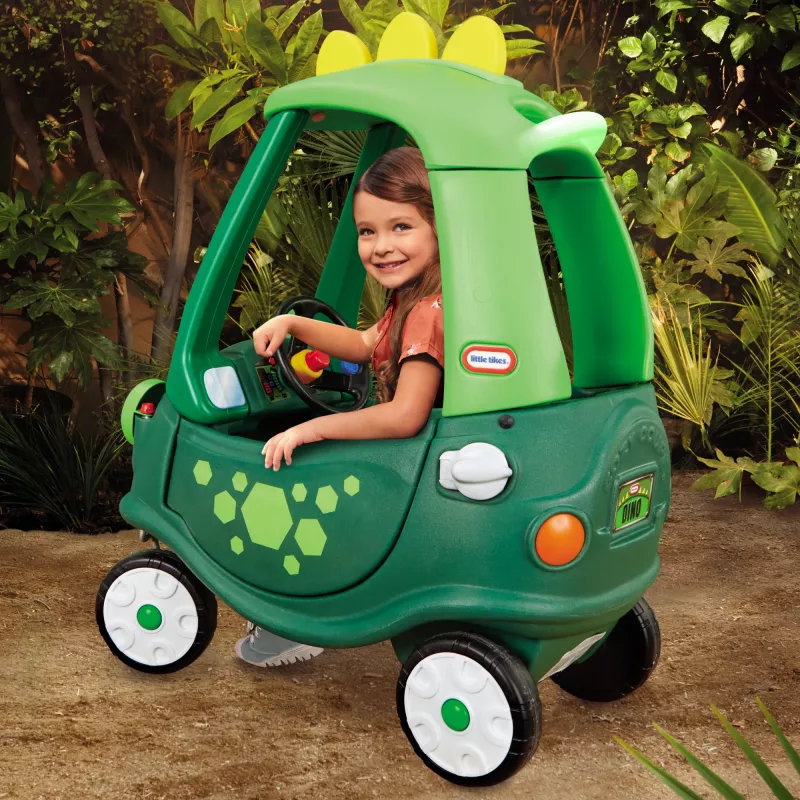 Little Tikes Cozy Coupe Dino, 1.5 gadi, 4 riteņi, Plastmasa, Melns, Zaļš