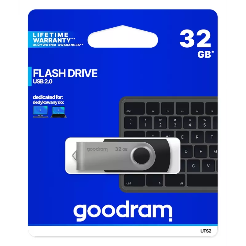 Goodram UTS2 USB zibatmiņa 32 GB USB Type-A 2.0 Melna