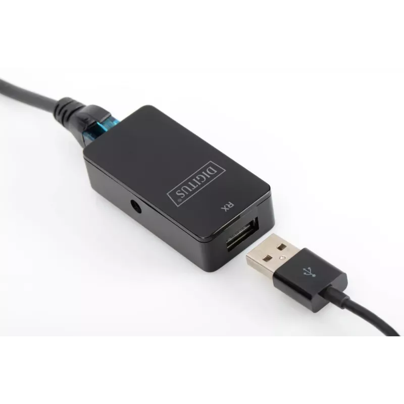 DIGITUS USB pagarinātājs USB 2.0 lietošanai ar Cat5/5e/6 (UTP STP vai SFT) kabeli līdz 50m
