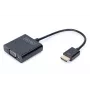 DIGITUS HDMI uz VGA pārveidotāja adapteris A tips - VGA (D-Sub) savienotājs, 3,5 mm audio ligzda, melns