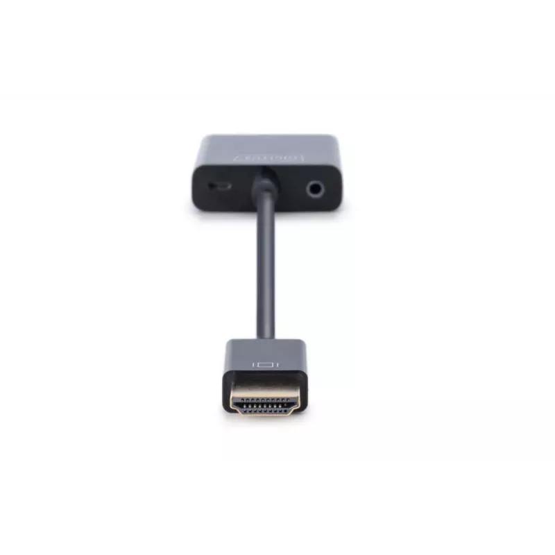 DIGITUS HDMI uz VGA pārveidotāja adapteris A tips - VGA (D-Sub) savienotājs, 3,5 mm audio ligzda, melns