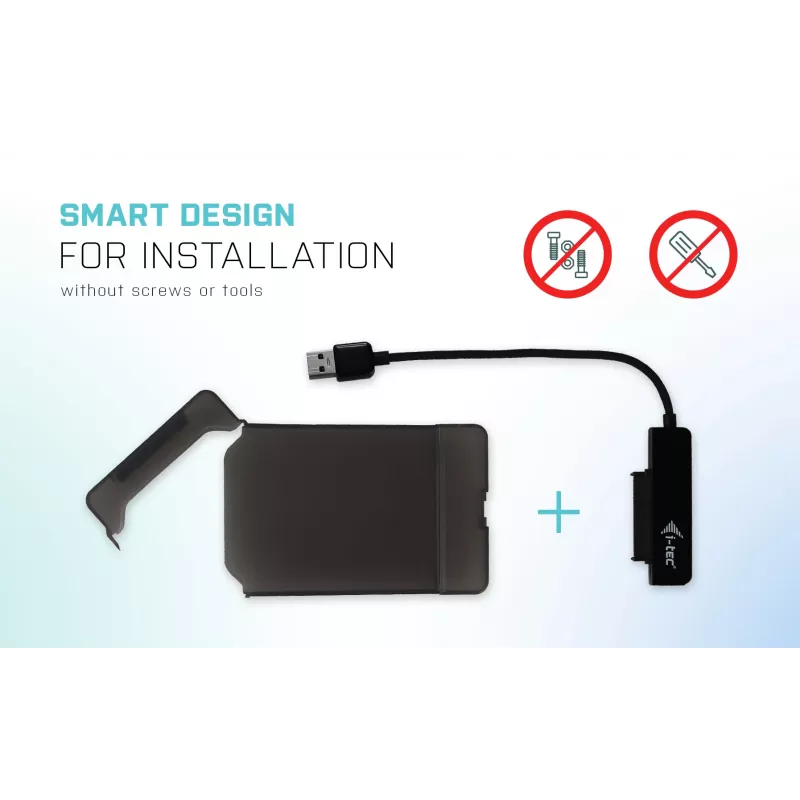 HDD/SSD korpuss i-tec MySafe USB 3.0 Easy 2,5 collu ārējais korpuss melns