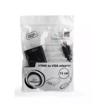 GEMBIRD HDMI uz VGA pārveidotāja kabelis, viena pieslēgvieta, melns