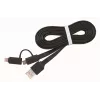 GEMBIRD USB uz Apple Lightning un Micro USB uzlādes kombinētais kabelis 1m - melns