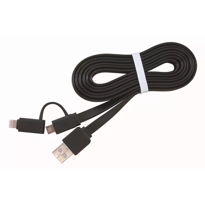 GEMBIRD USB uz Apple Lightning un Micro USB uzlādes kombinētais kabelis 1m - melns