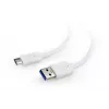 GEMBIRD USB 3.0 AM uz Type-C kabelis (AM/CM) 1 m - balts