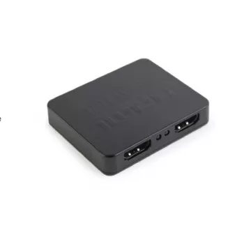 HDMI video sadalītājs GEMBIRD DSP-2PH4-03 — 2x HDMI izejas, līdz 3840×2160, 225 MHz joslas platums, HDCP, 5 V līdzstrāva, melns