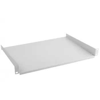 Rack shelf LANBERG AK-1008-S, 1U, 19 inch (482.6 mm) width, 315 mm depth, pelēka, 20 kg capacity
