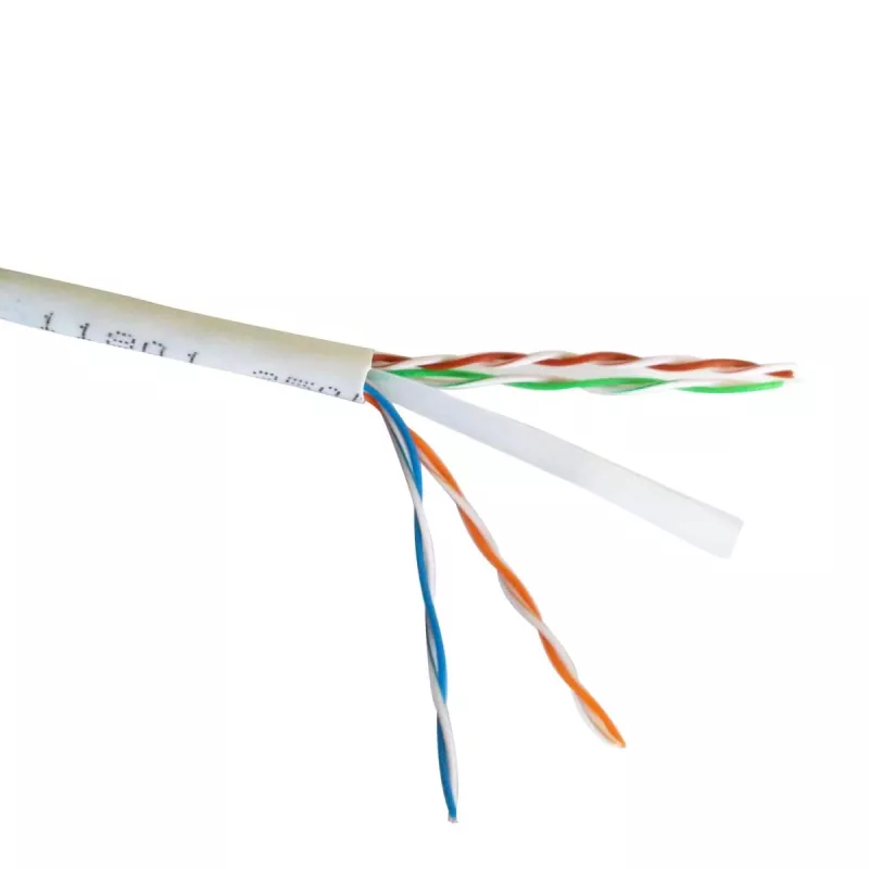 Tīkla kabelis Gembird Cat6 U/UTP PP6U-0.5M, 0,5 m, RJ-45 vīrišķais–RJ-45 vīrišķais, balts, AWG24
