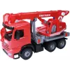 Lena GIGA TRUCKS ugunsdzēsēju celtņa mašīna Arocs, Celtņa mašīnas modelis, 3 gadi, Melna, Pelēka, Sarkana