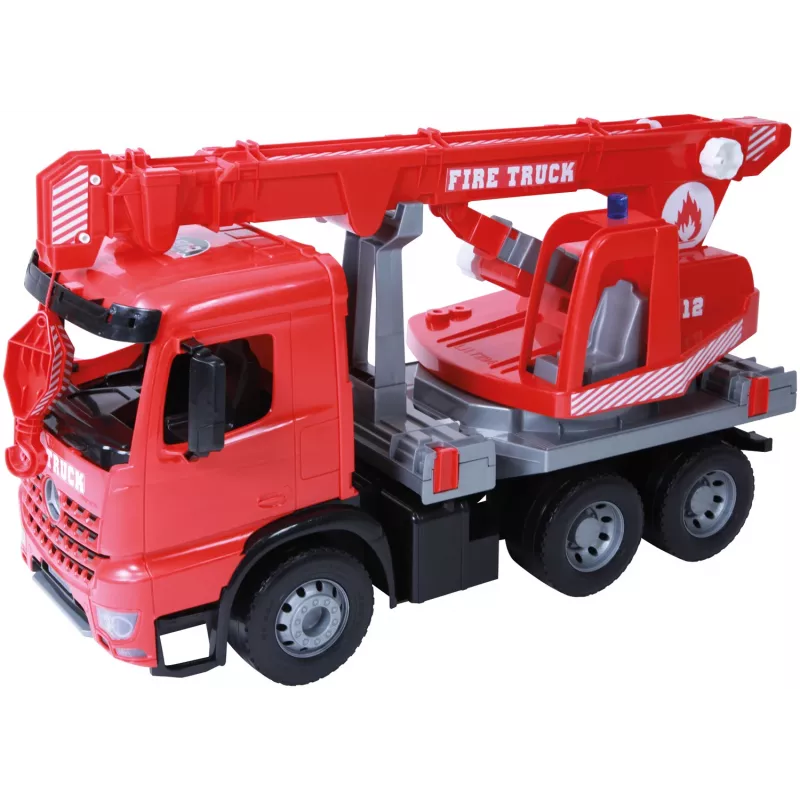Lena GIGA TRUCKS ugunsdzēsēju celtņa mašīna Arocs, Celtņa mašīnas modelis, 3 gadi, Melna, Pelēka, Sarkana