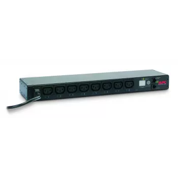 APC NetShelter Switched Rack PDU, 1U, 1PH, 2.3kW 230V 10A vai 2.5kW 208V 12A, 8 C13 kontaktligzdas, C14 vads