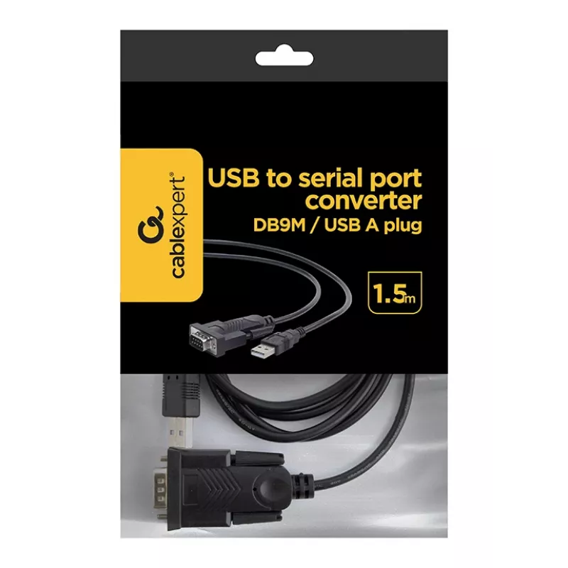 GEMBIRD USB uz DB9M Rs232 Pl2303ta pārveidotājs melns - 1,5 m