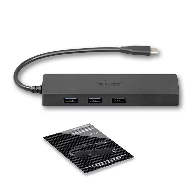 i-tec Advance USB-C plāns Passive HUB 3 Port + Gigabit Ethernet Adapter