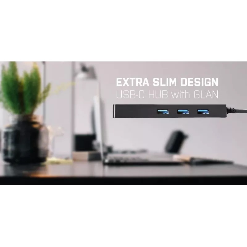 i-tec Advance USB-C plāns Passive HUB 3 Port + Gigabit Ethernet Adapter