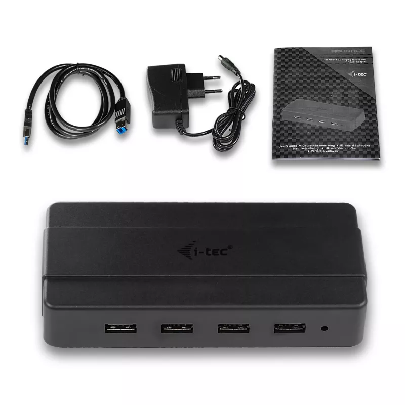 i-tec USB 3.0 Charging HUB 4 portu barošanas adapteris USB 3.2 Gen 1 Type-B